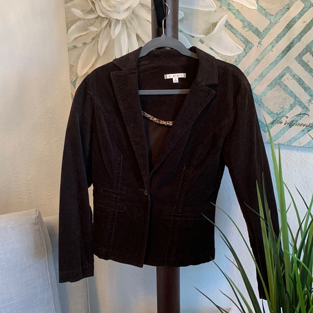 Brown corduroy blazer